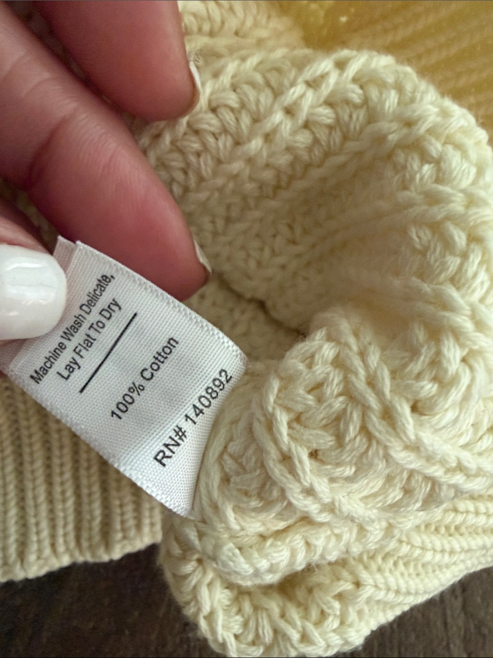 Marine Layer Devon Sweater Vest Chunky Cotton Knit Breathable Cream Medium R83 - Picture 4 of 8
